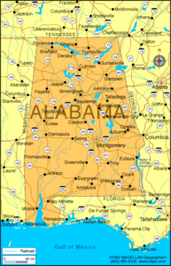 Map of Alabama